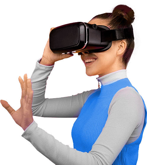 Créatrice avec casque VR